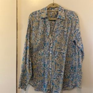 Free People floral blouse, size medium.